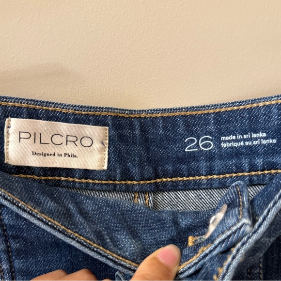 Pilcro Anthropologie NWT The Emory Pleated High-Rise Wide-Leg Jeans size 26 blue - Picture 9 of 9